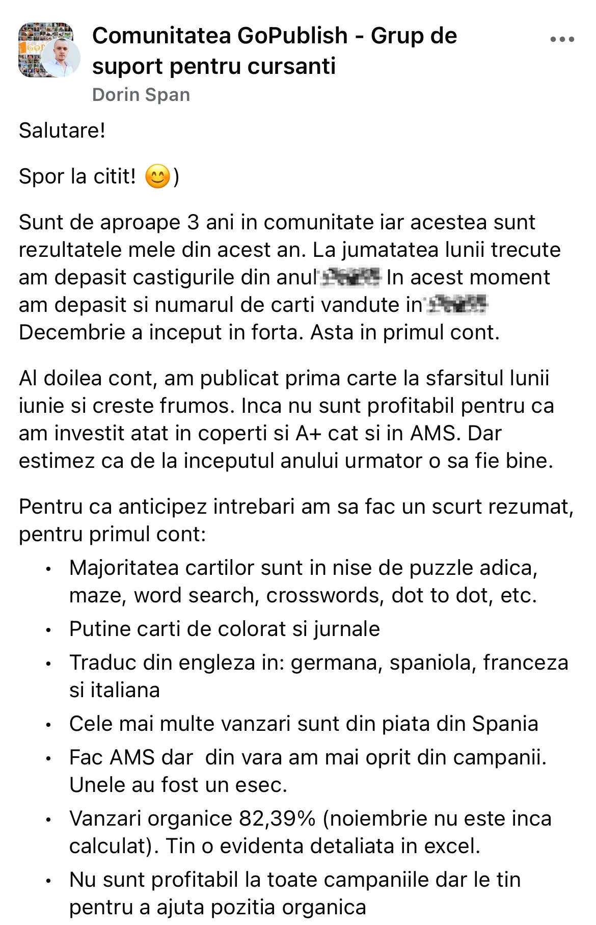 Mesaj din comunitatea GoPublish 9